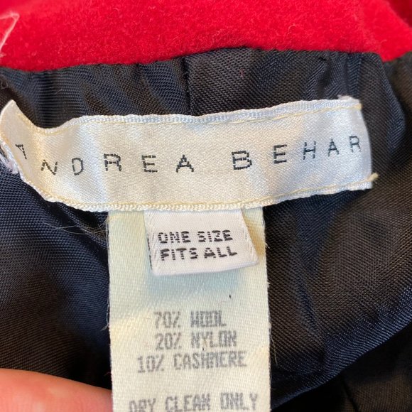 Andrea Behar Long Red jacket Overcoat OSFA - Picture 9 of 9